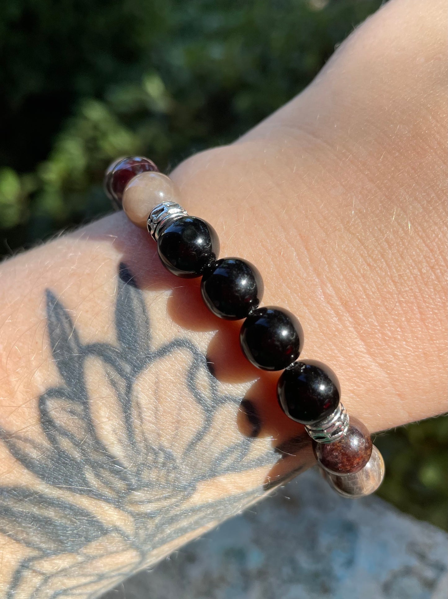 Dark Divine Feminine 🌙Crystal Bracelet for Intuition, Protection, & Empowerment