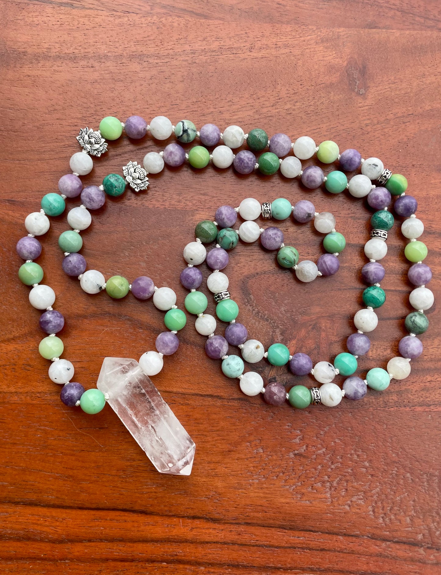 Transformation Through Emotional Pain Healing Crystal Mala Necklace