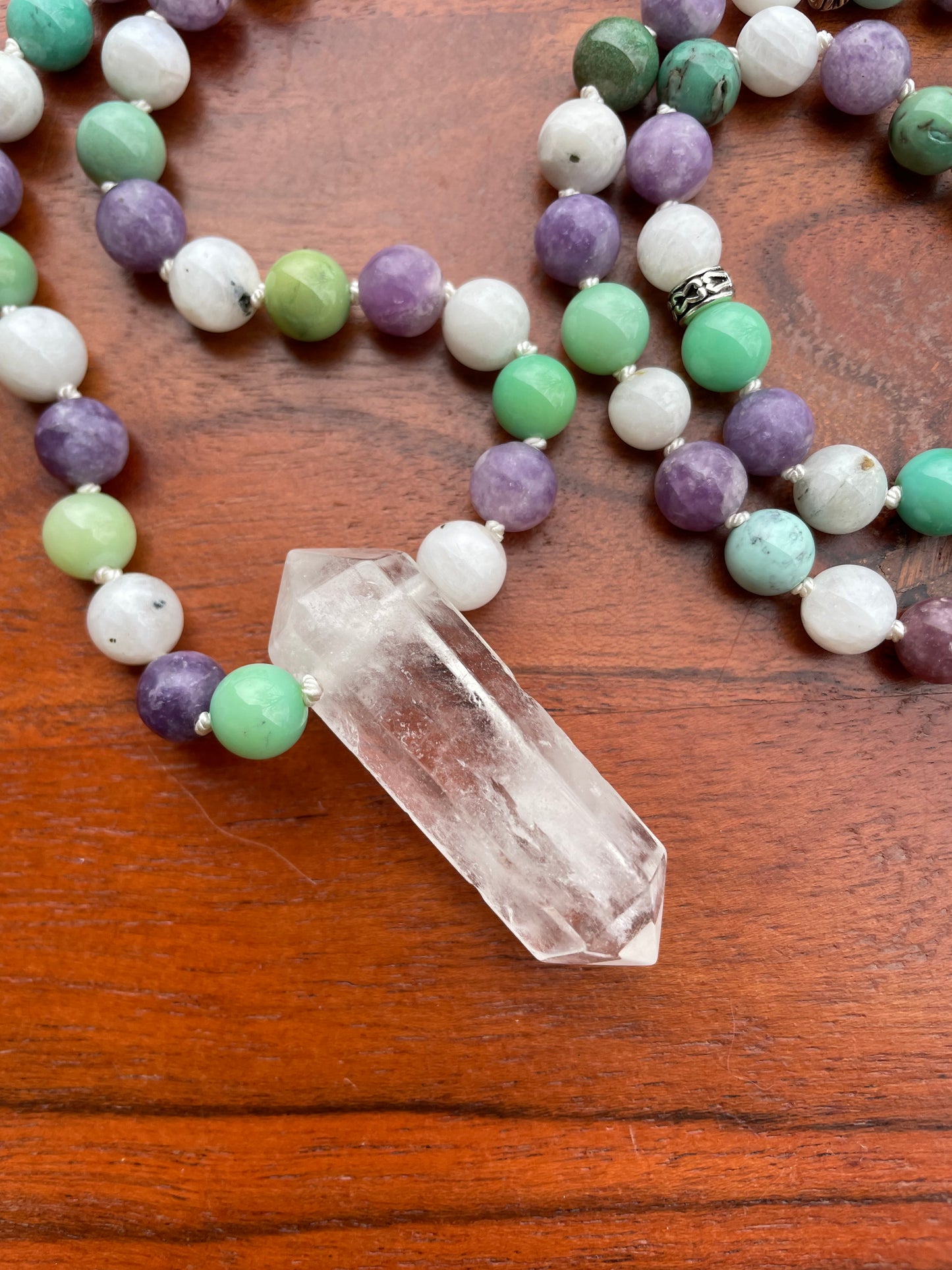 Transformation Through Emotional Pain Healing Crystal Mala Necklace