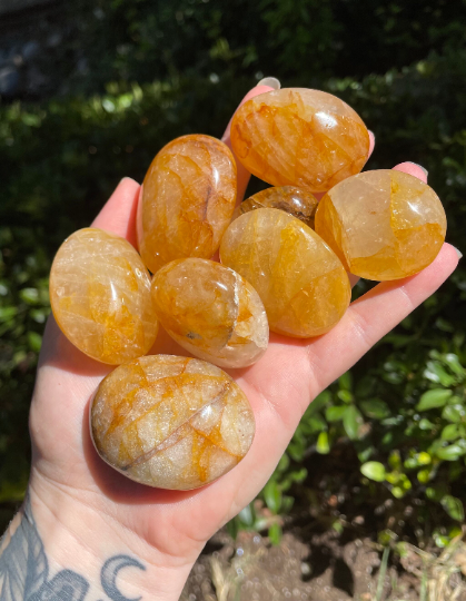 Polished Golden Healer Quartz Crystal