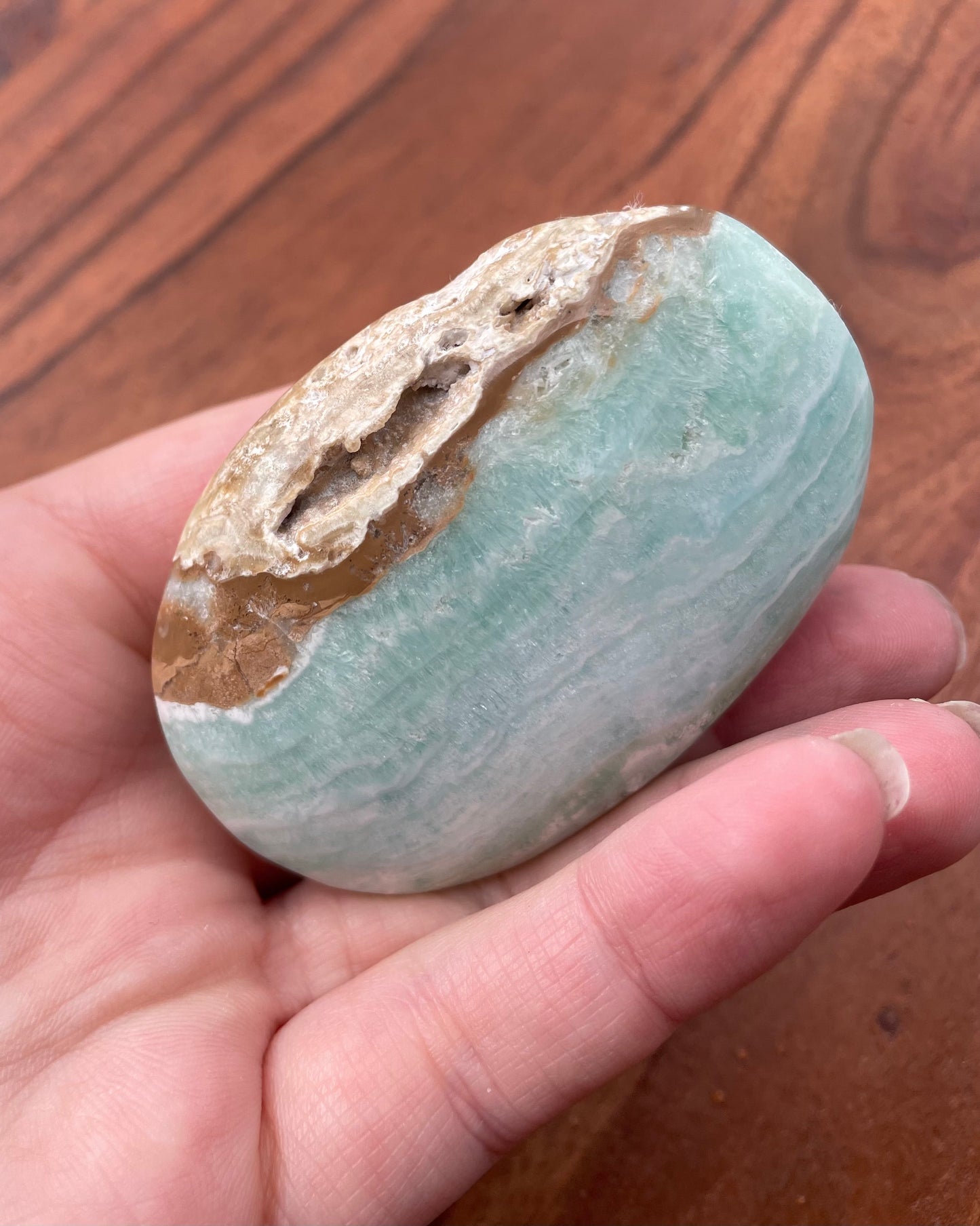 Caribbean Calcite Crystal Palm Stone