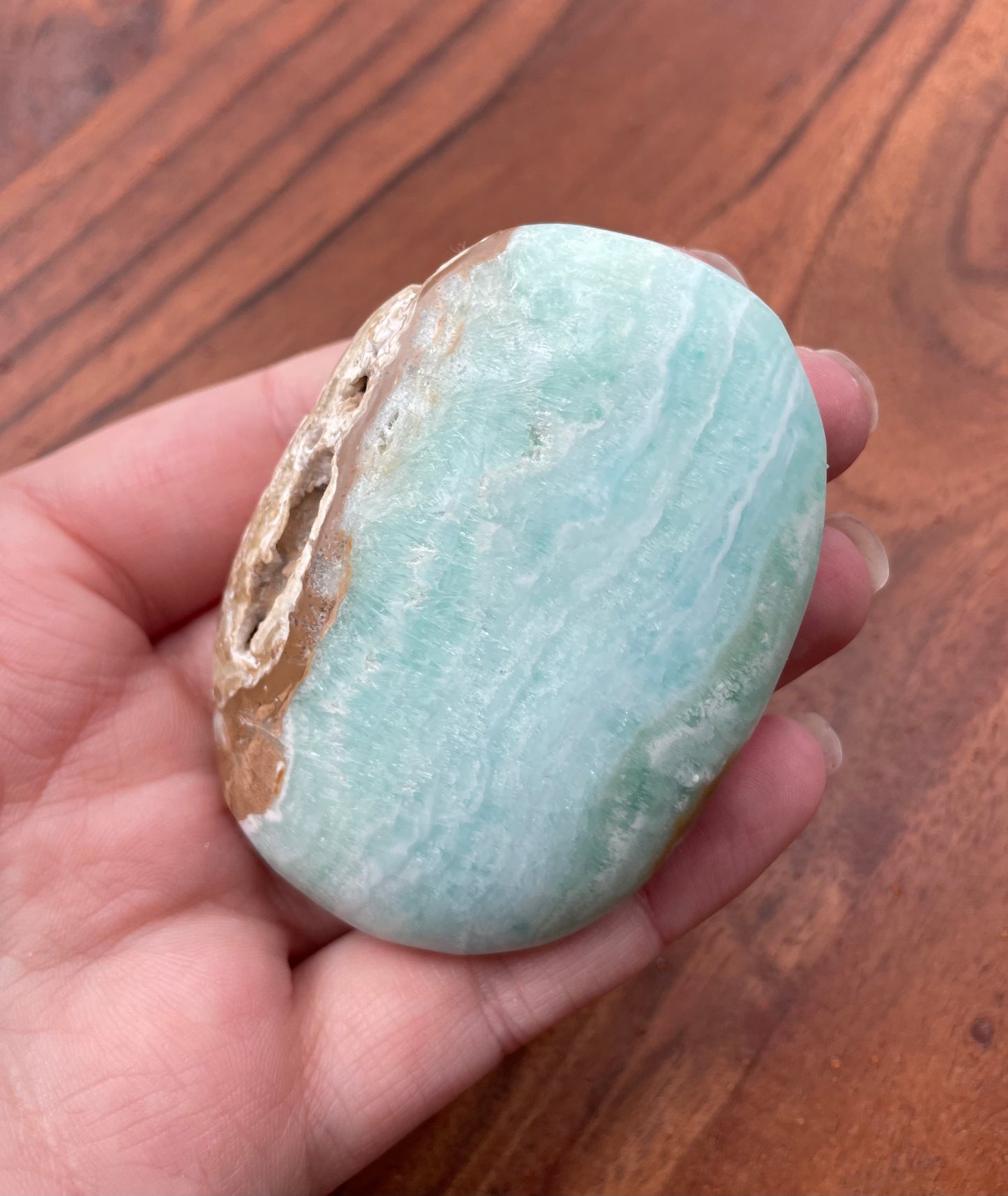 Caribbean Calcite Crystal Palm Stone