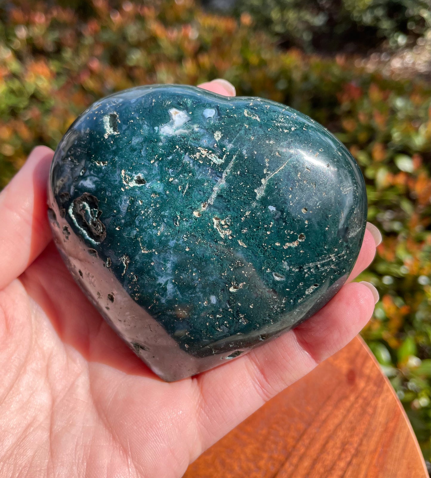 Large Ocean Jasper Crystal Heart