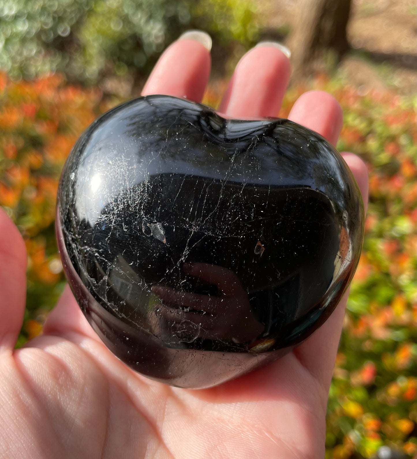 Large Black Tourmaline Crystal Heart