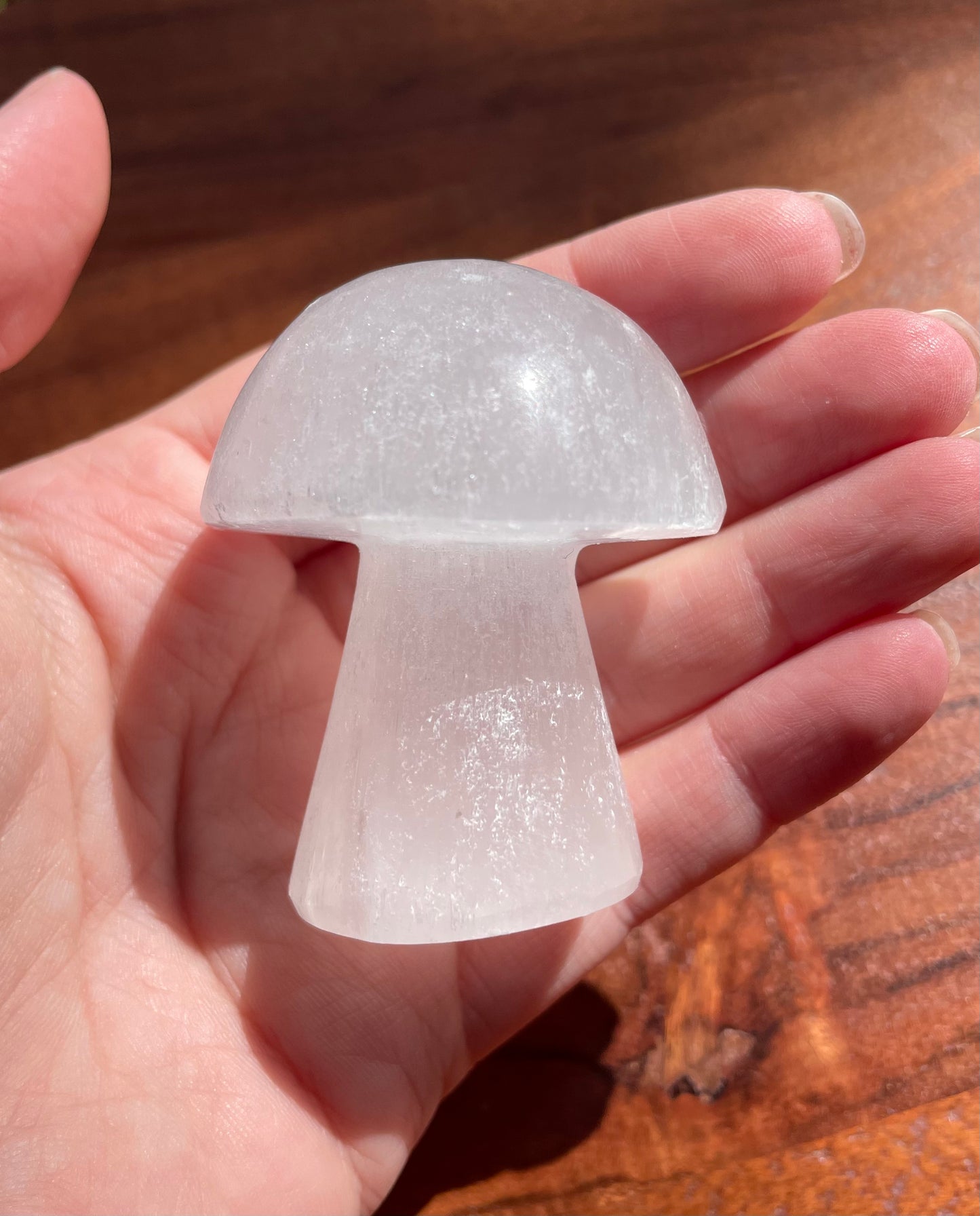 Satin Spar Selenite Crystal Mushrooms