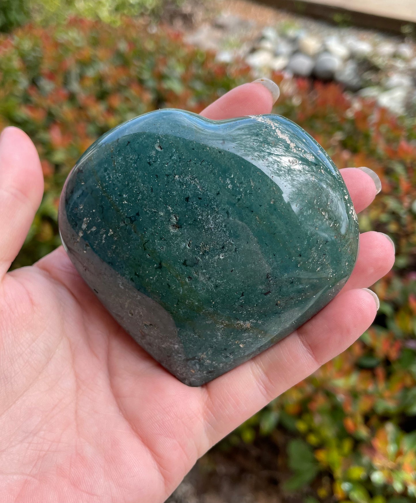 Large Ocean Jasper Crystal Heart