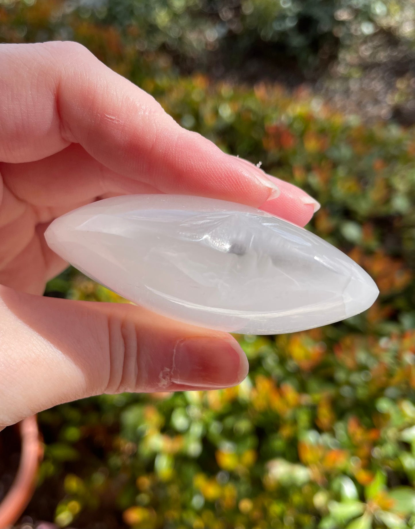 Large Satin Spar Selenite Crystal Puffy Heart