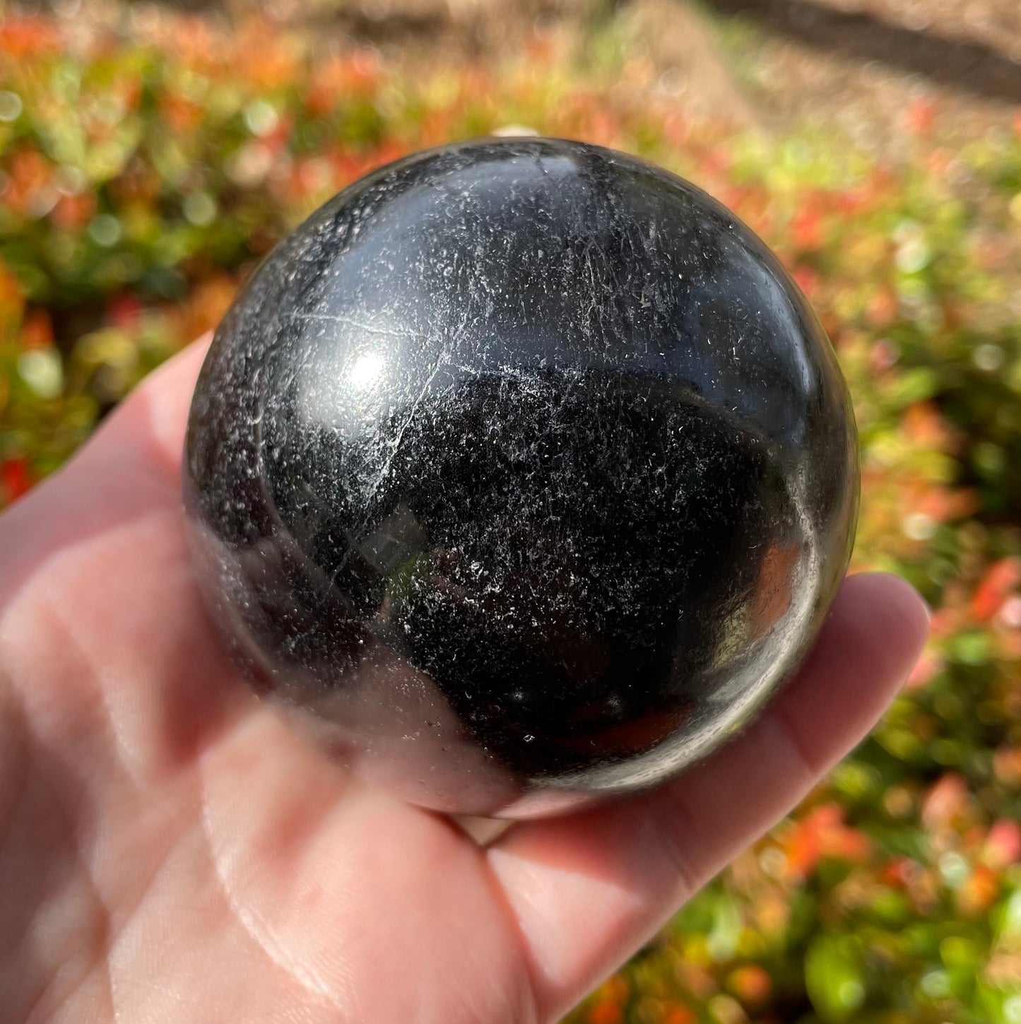 Black Tourmaline Crystal Sphere