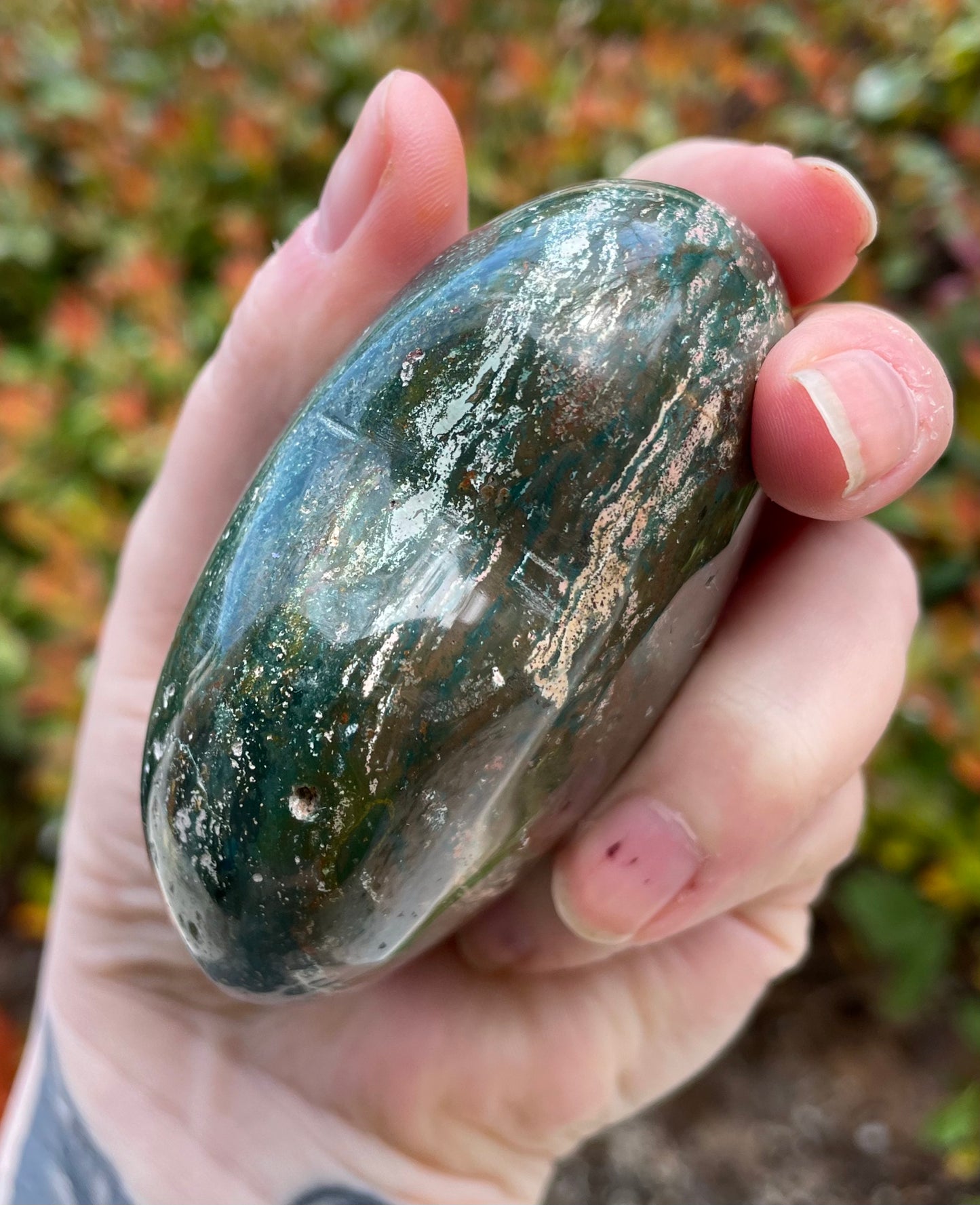 Large Ocean Jasper Crystal Heart