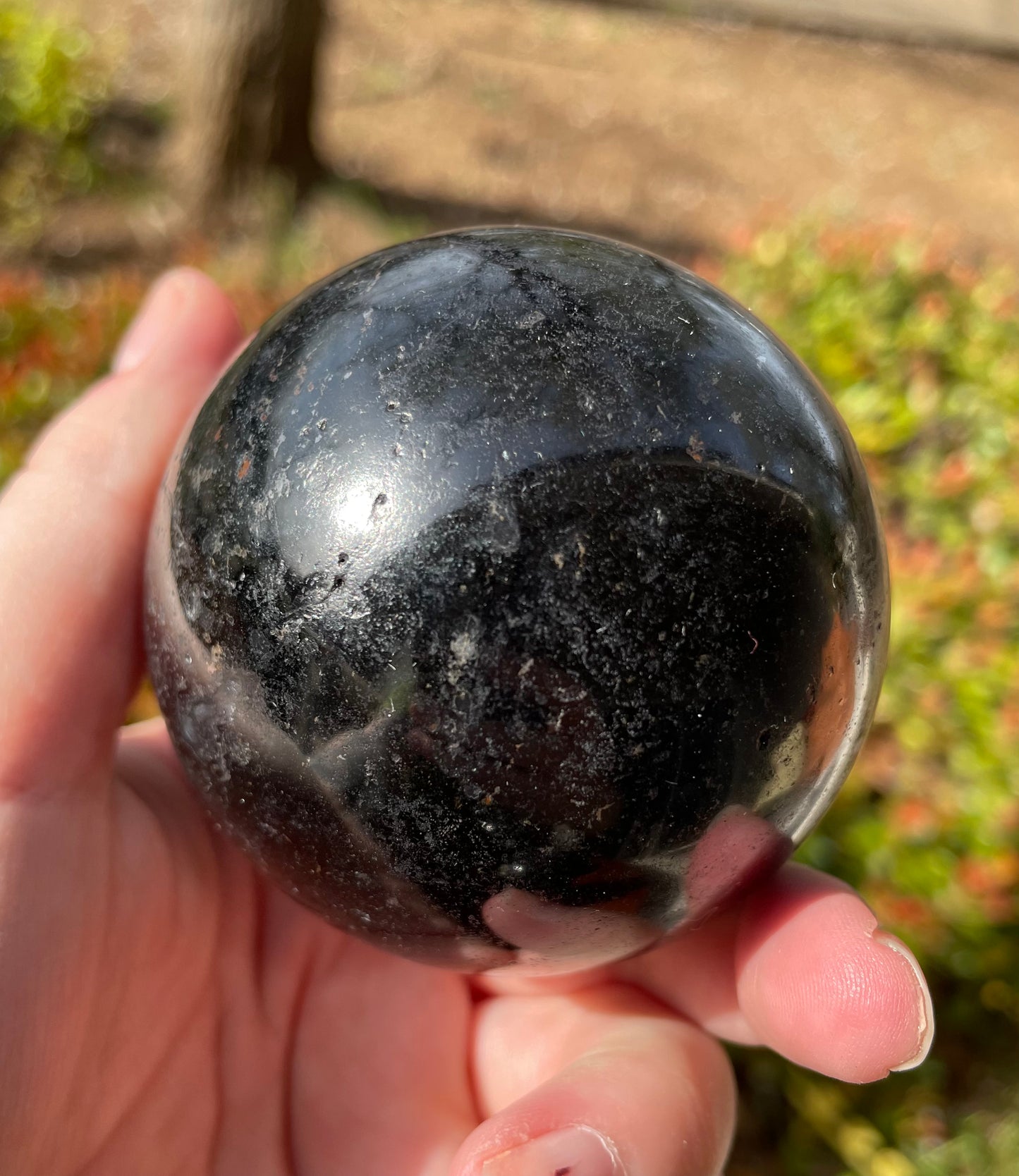 Black Tourmaline Crystal Sphere