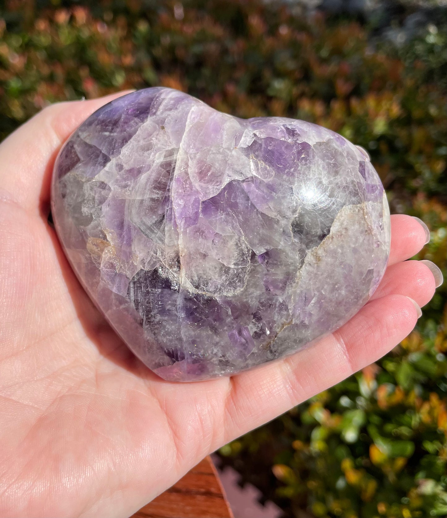 Large Amethyst Crystal Heart