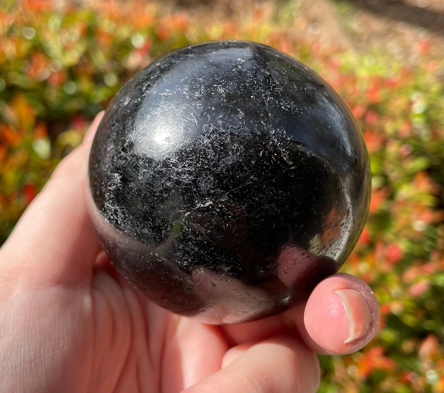 Black Tourmaline Crystal Sphere