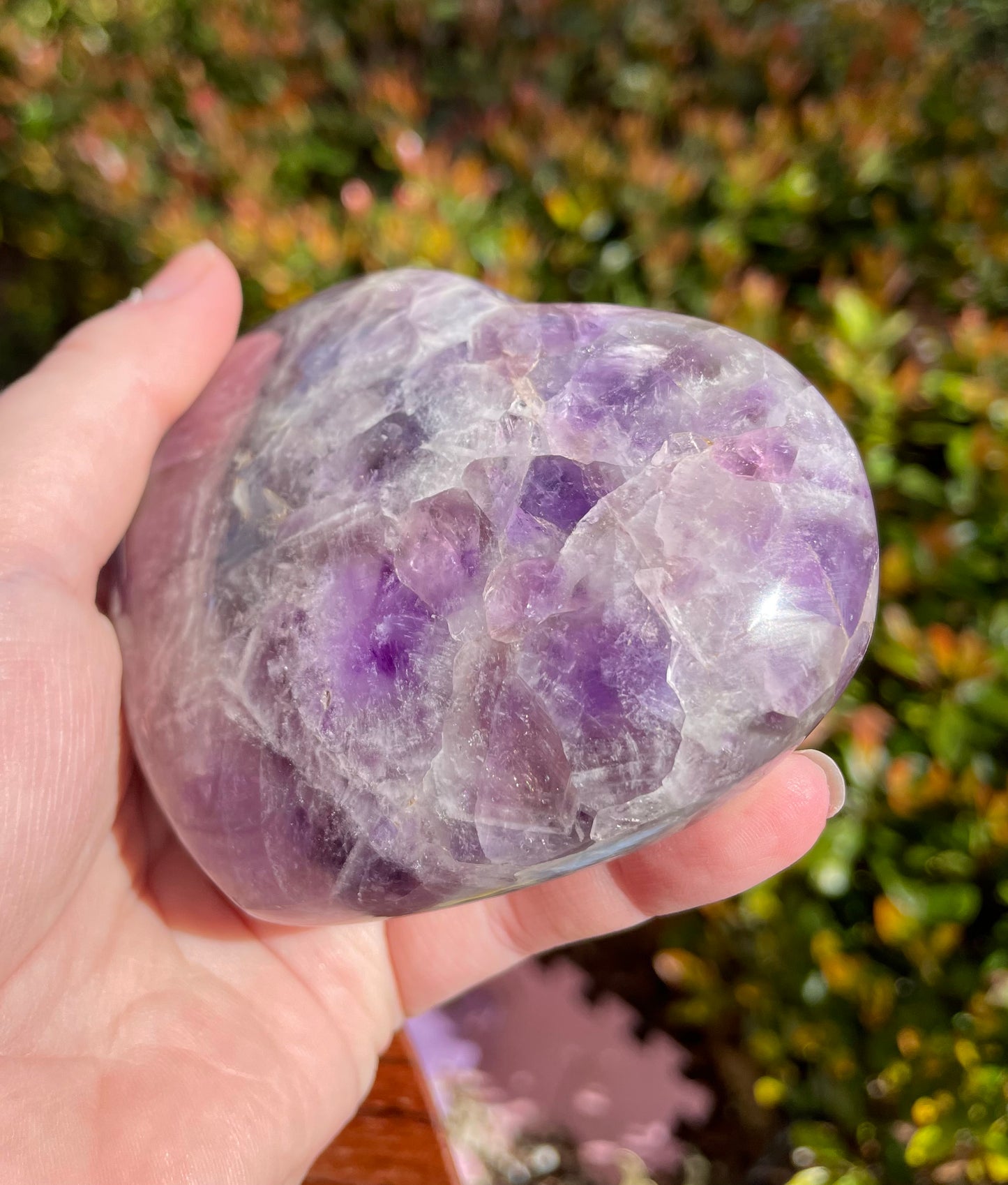 Large Amethyst Crystal Heart