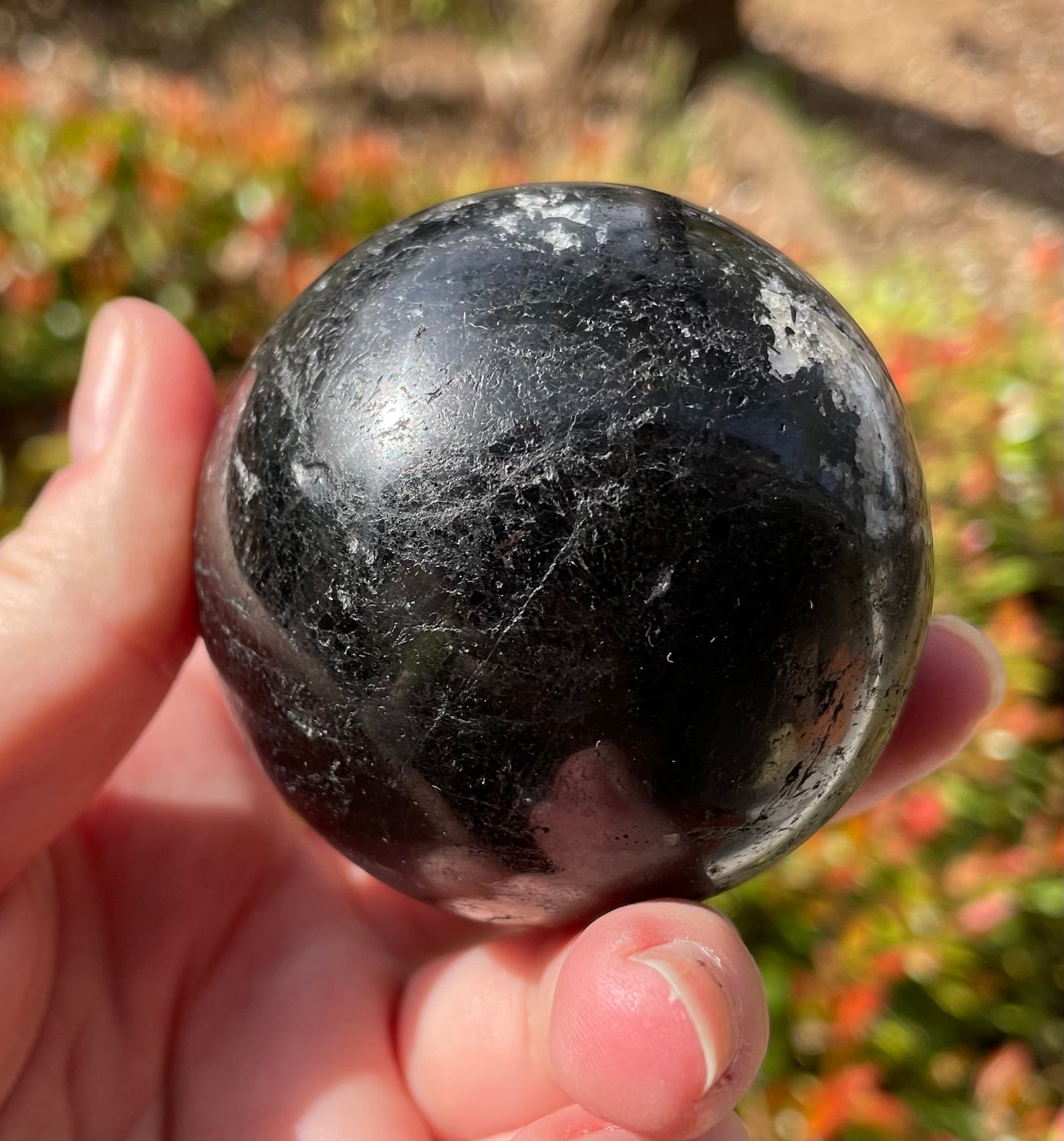 Black Tourmaline Crystal Sphere