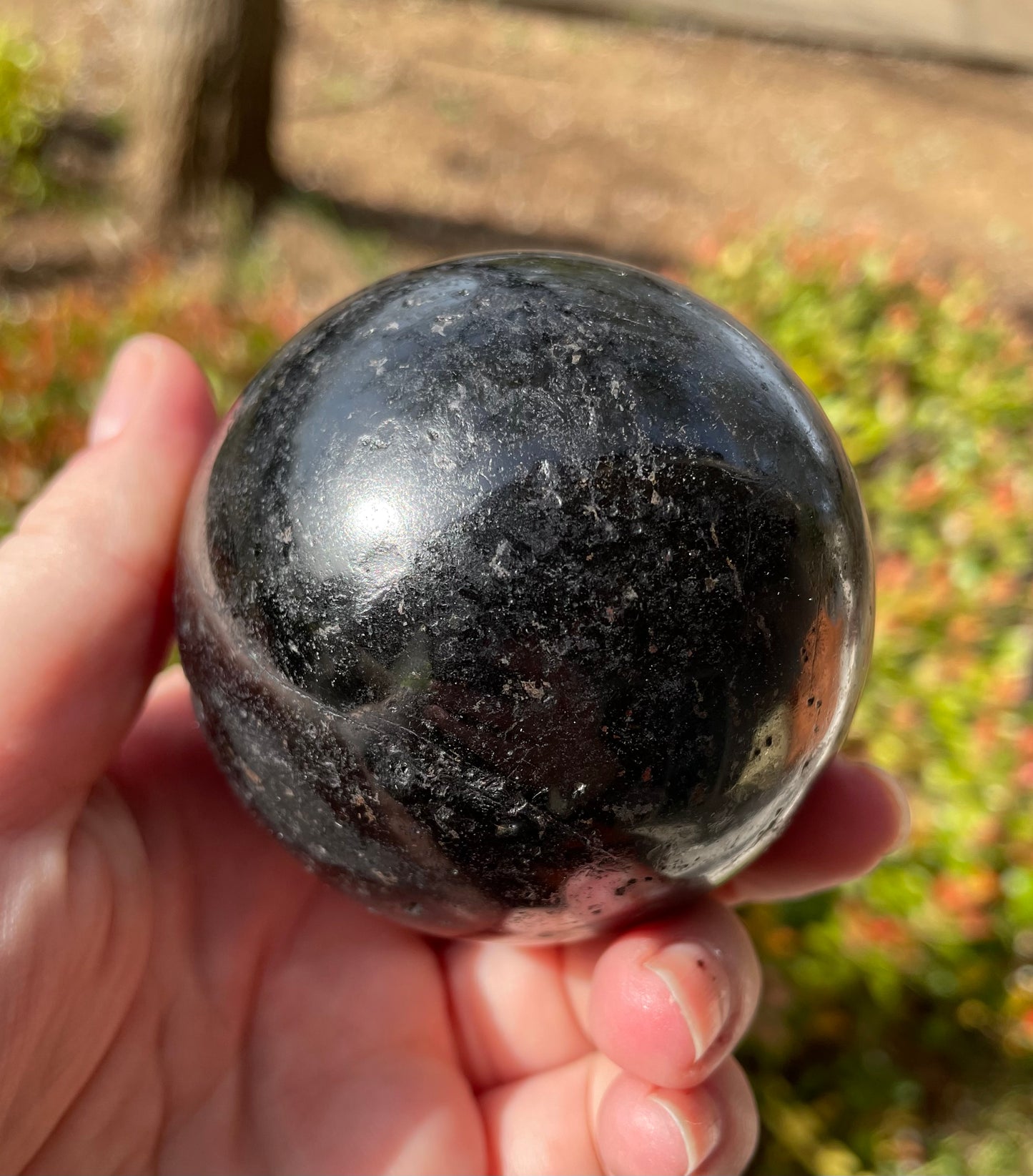 Black Tourmaline Crystal Sphere