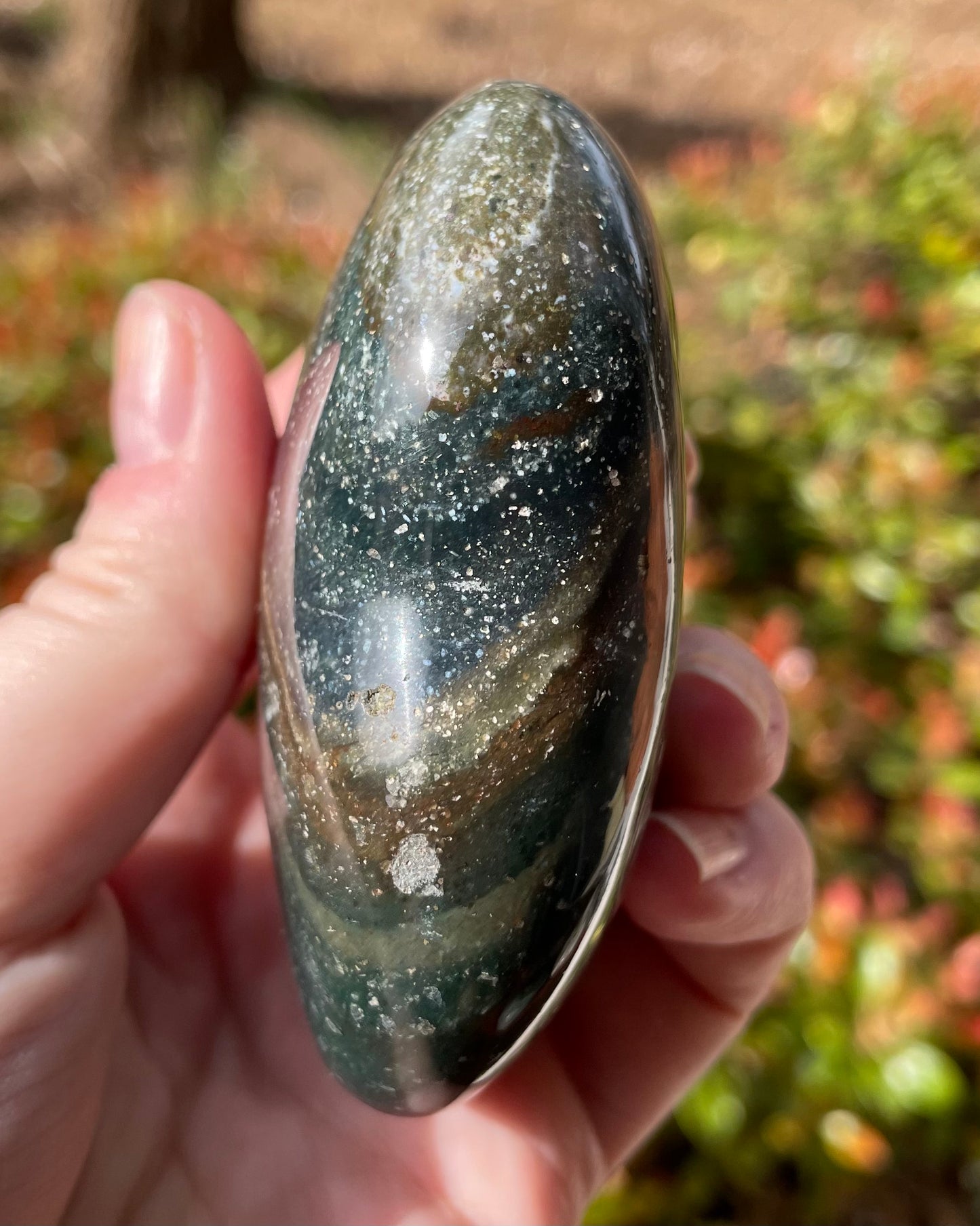 Large Ocean Jasper Crystal Heart