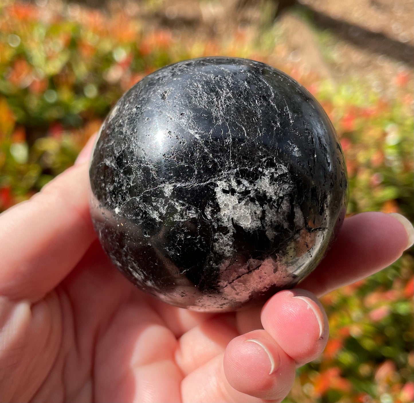 Black Tourmaline Crystal Sphere