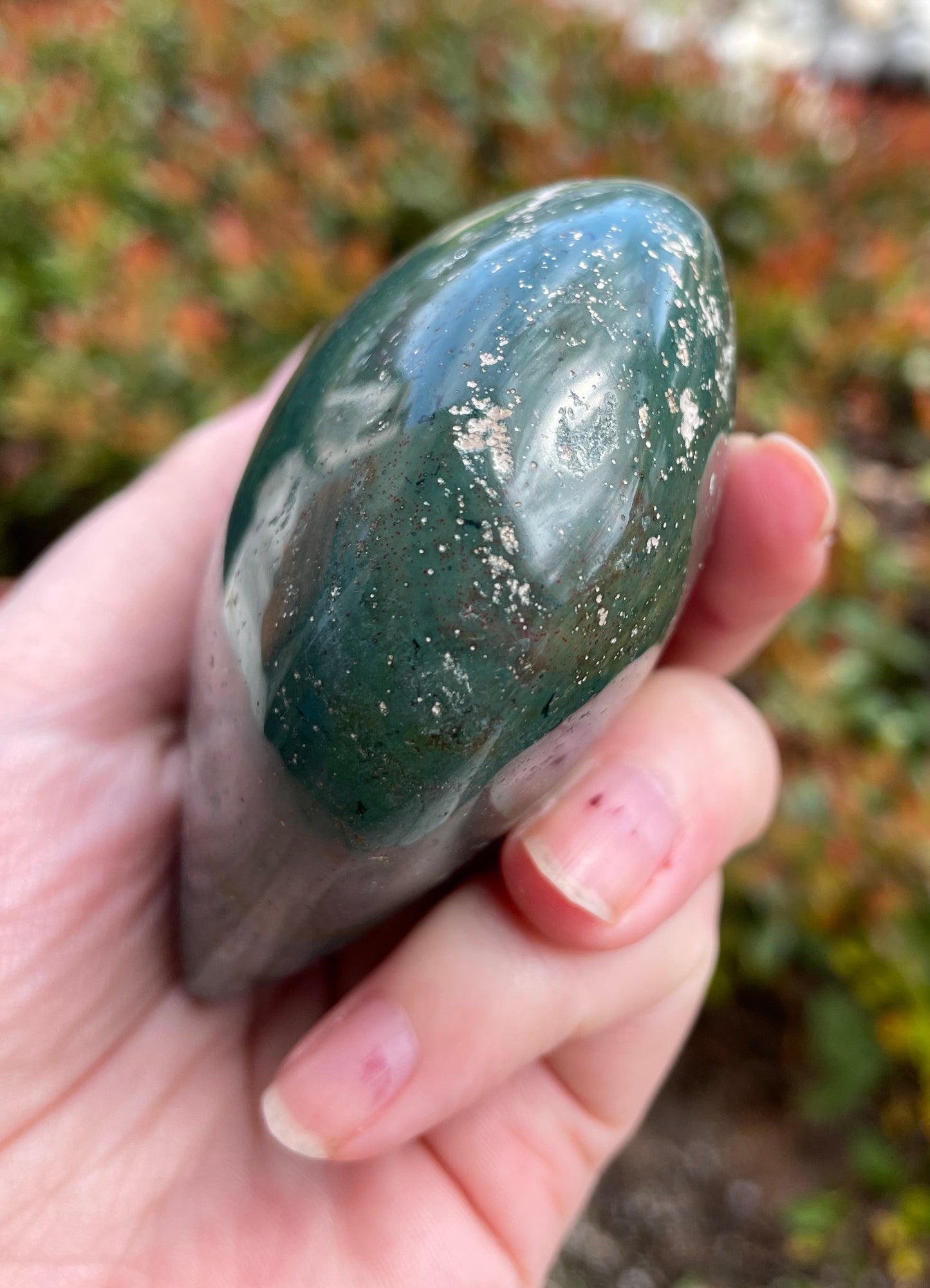 Large Ocean Jasper Crystal Heart