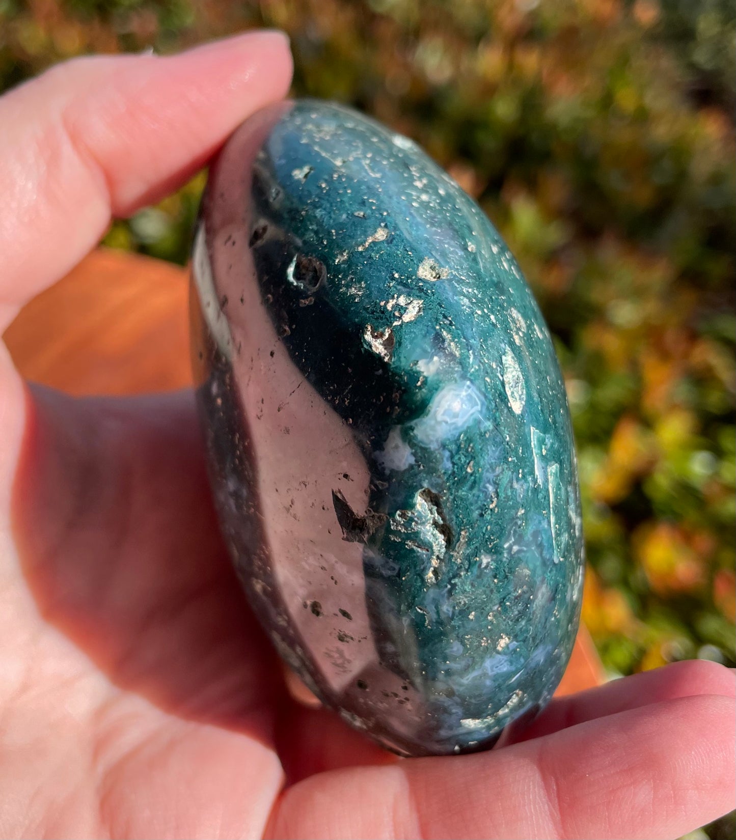 Large Ocean Jasper Crystal Heart