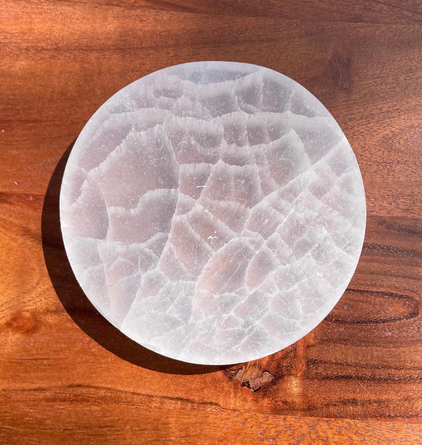 Selenite Satin Spar Crystal Charging Plate