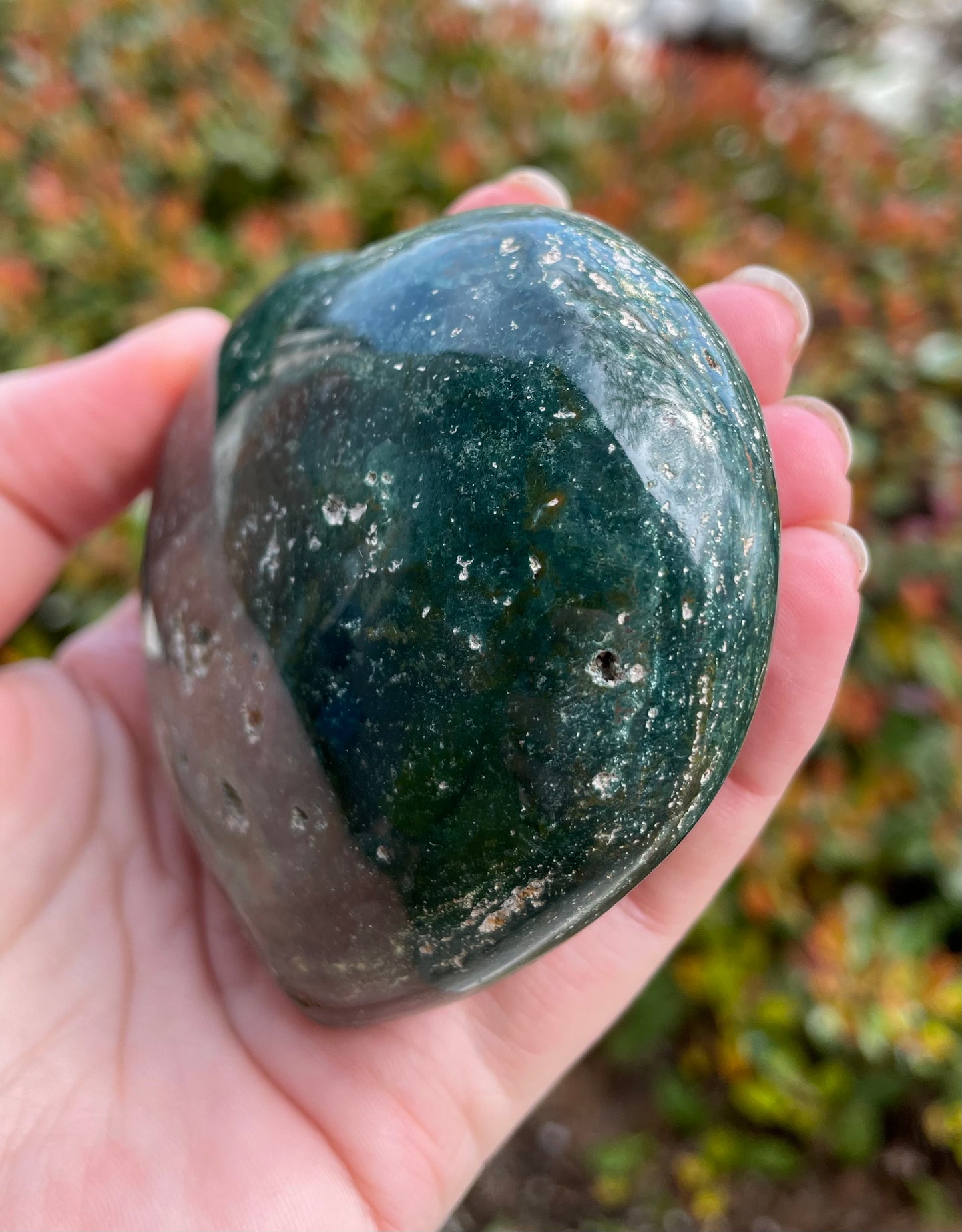 Large Ocean Jasper Crystal Heart