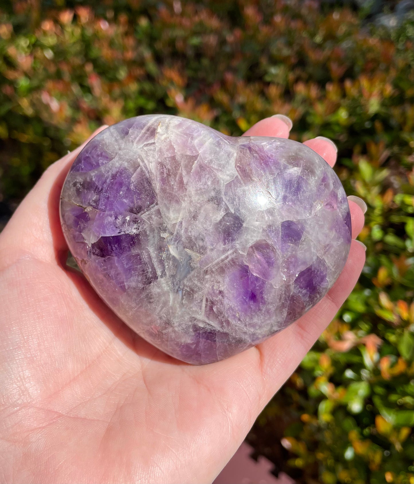 Large Amethyst Crystal Heart