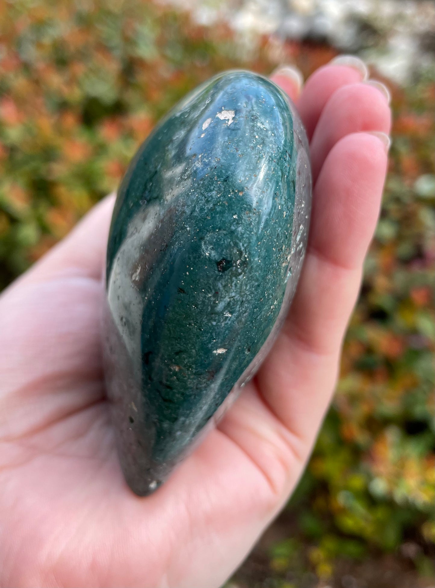 Large Ocean Jasper Crystal Heart