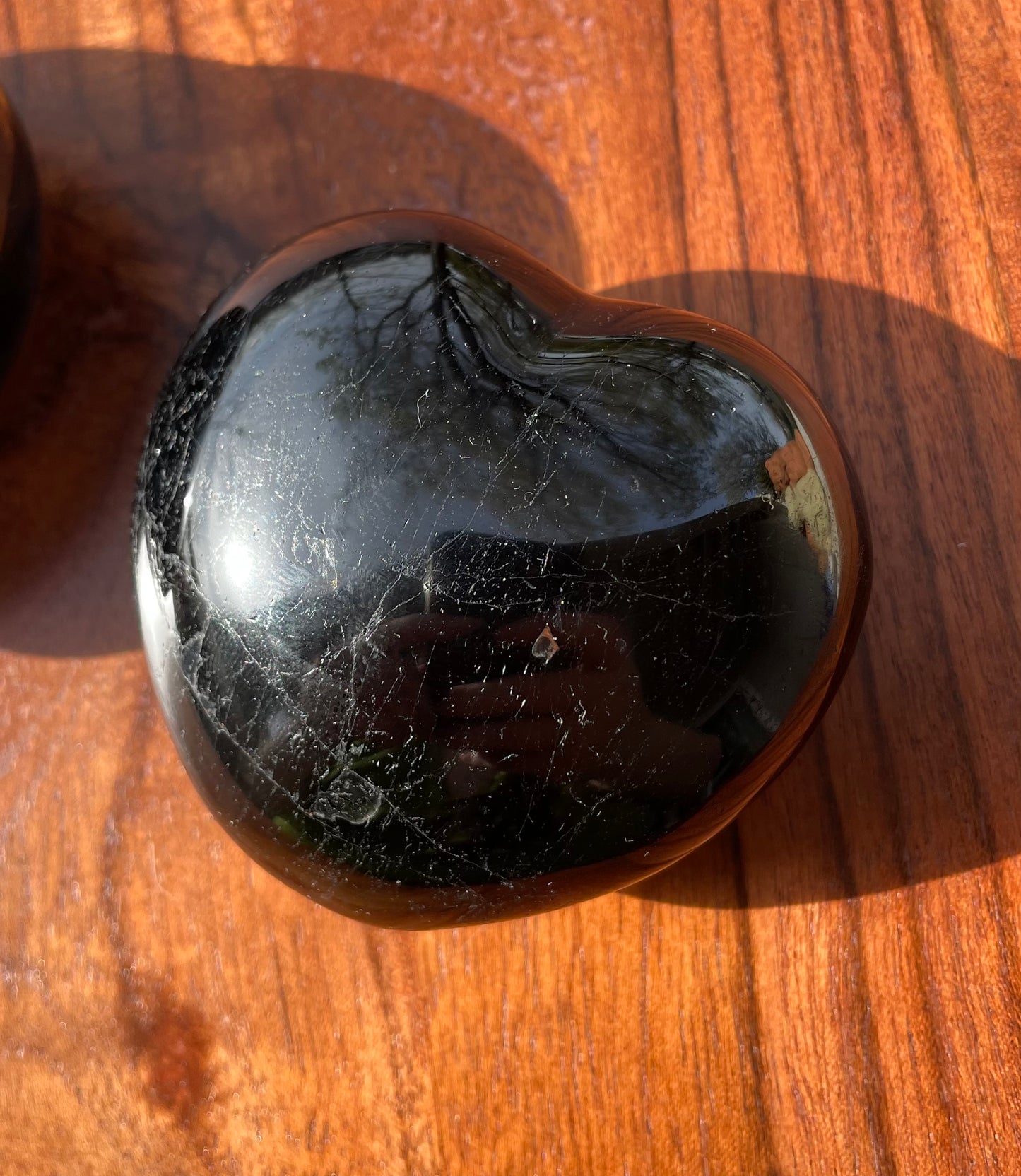 Large Black Tourmaline Crystal Heart