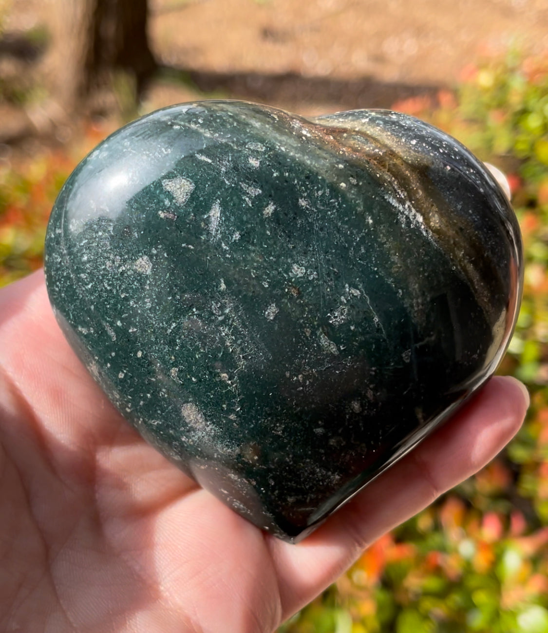 Large Ocean Jasper Crystal Heart