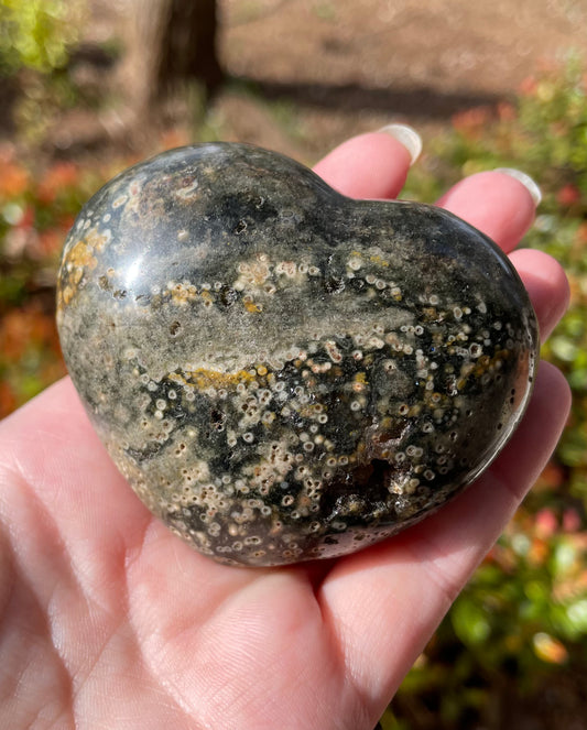 Ocean Jasper Crystal Heart