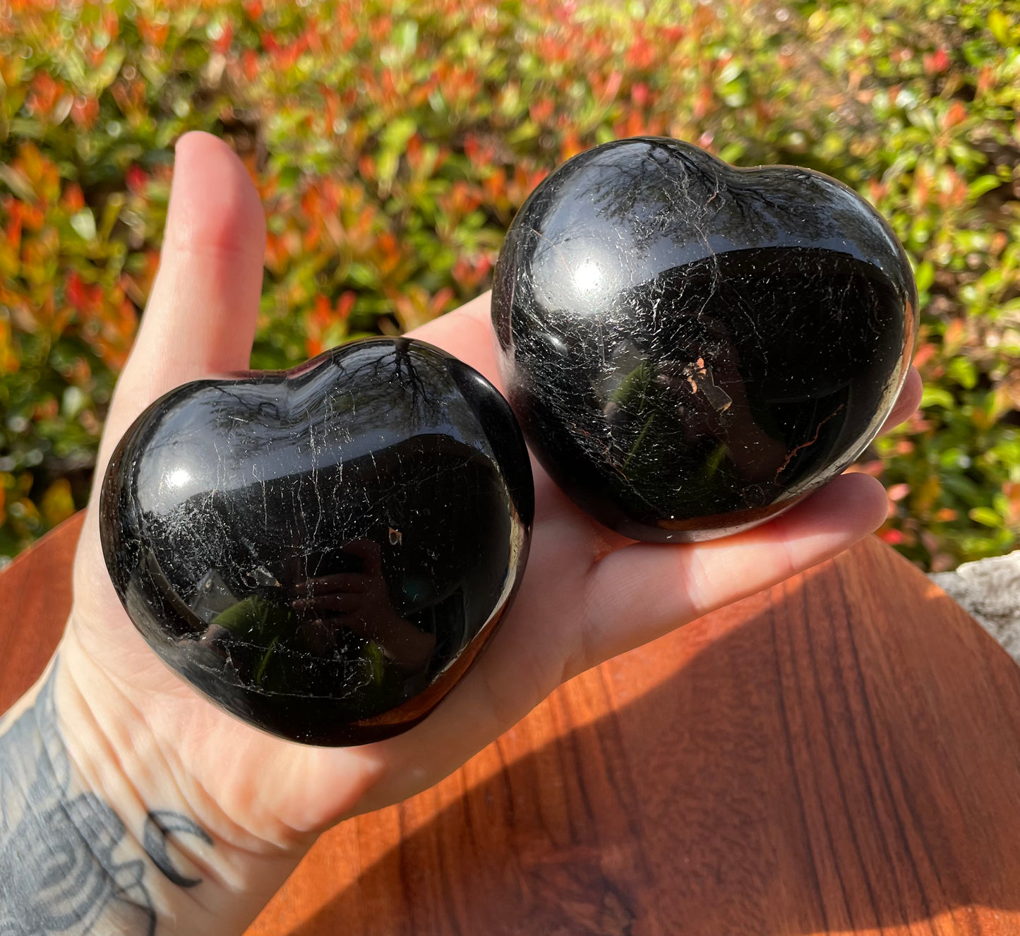 Large Black Tourmaline Crystal Heart